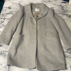 Aritzia Wilfred light grey cocoon coat size medium
